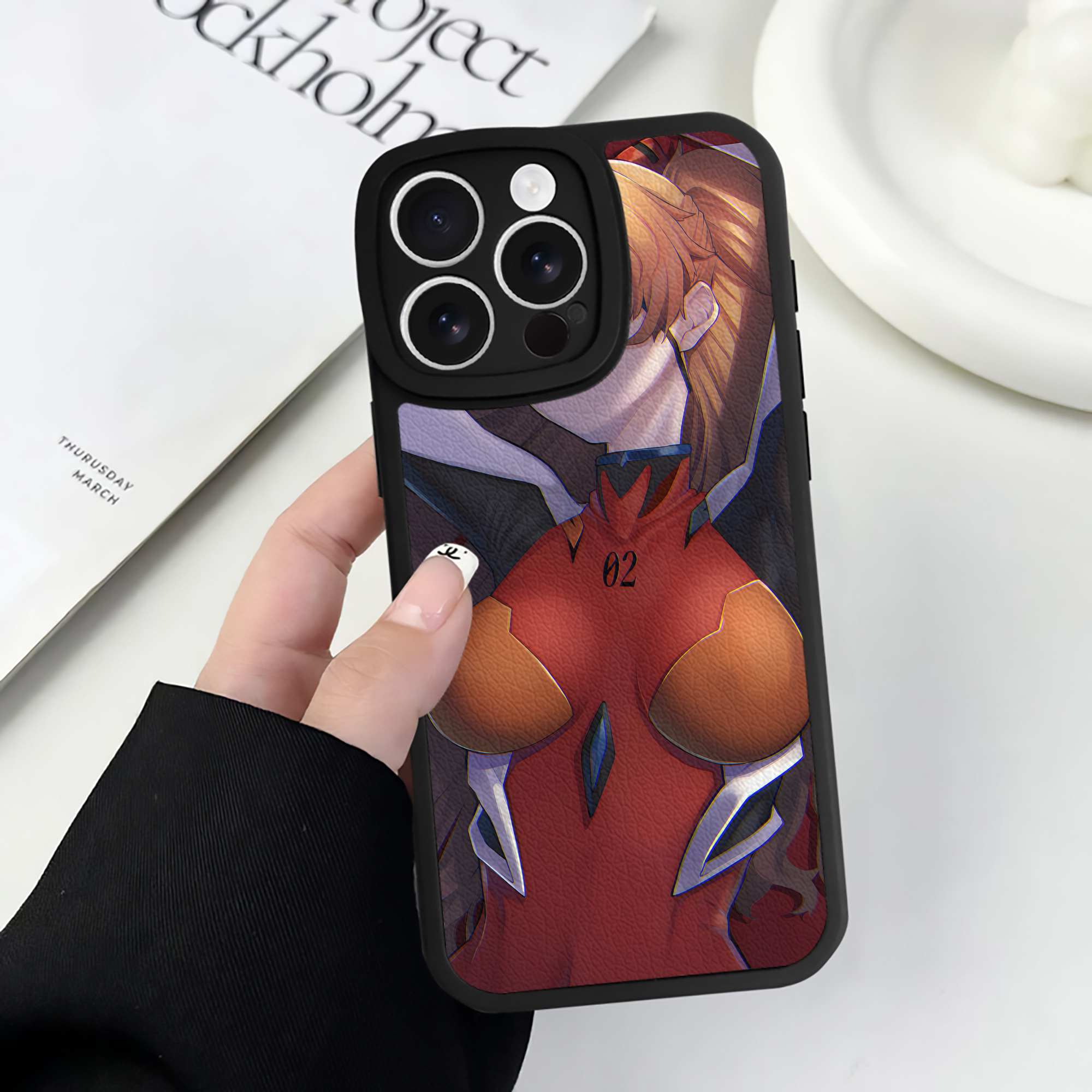 （画像用） EVA 新世紀エヴァンゲリオン 【iPhone 16シリーズ対応】シリコンスマホケース（レザー調） 材質：シリコン